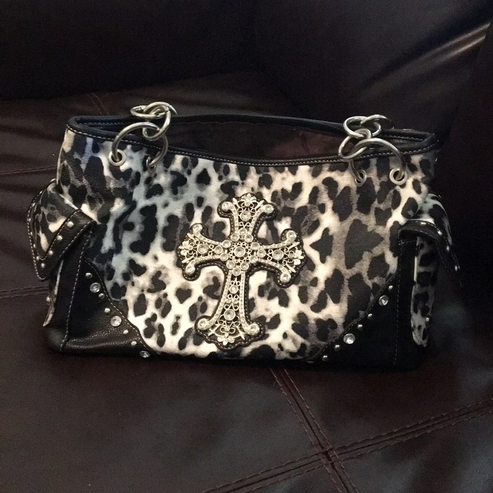 Leopard look handbag